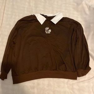 Brown mushroom sweater